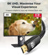 8K 2.1 2 Pack 10ft, 48Gbps (4K@144Hz, 4K@120Hz, 8K@60Hz) 2.2&2.3 10 2/PS5/Laptop/Monitor/HDTV/-Black JSAUX HDMI Cable