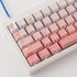 Tsungup PBT Keycaps Cherry Blossom Keycap Set, Custom Side Printed Pink Keycaps, 135 Keys Gradient DoubleShot Sakura