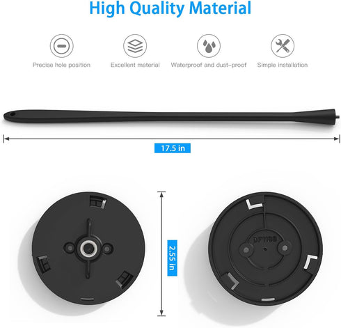 HOLACA Baby Monitor Mount Flexible Twist Stand for Pan-Tilt Mount,with Other 1/4Threaded Hole,Clip Mount Twist Mount with 15cm Hose Clamp Black