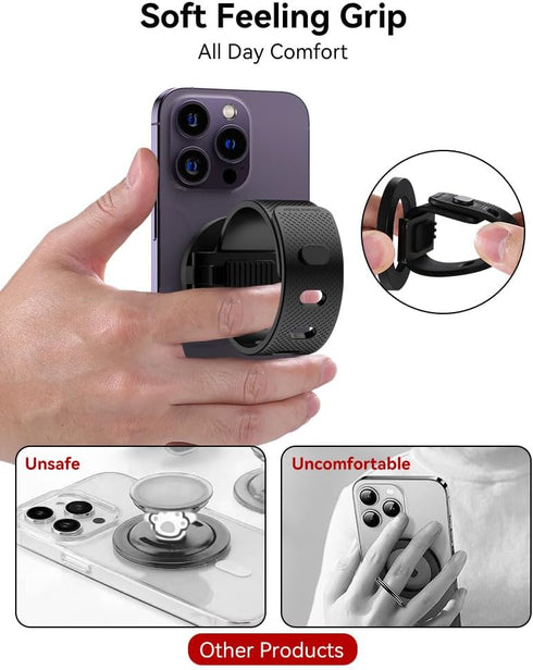 HoneTeek 17 N52 12-17 Magnetic Phone Holder for Stroller, Strong Magnetic Bar Phone Mount for Bike, Gym Treadmill