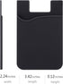 6 Pack Cell Phone Card Holder Pocket, Silicone Stick on Wallet for iPhone 15/14/13/12 Pro Max, Samsung Galaxy, Black