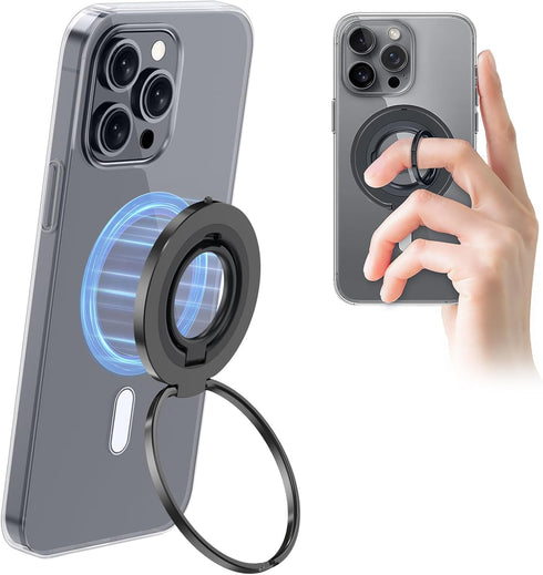 EWA MagOne Ultra (Ring Edition) Phone Grip Stand with Replaceable Metal Finger Ring,