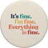 I'm Fine Sarcastic Funny Cute Graphic Rainbow Mental Health PopSockets Standard PopGrip