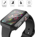 Misxi 2 Pack PC Case with Tempered Glass Screen Protector for Apple Watch SE 2 (2024) and Series 4-6, 40mm