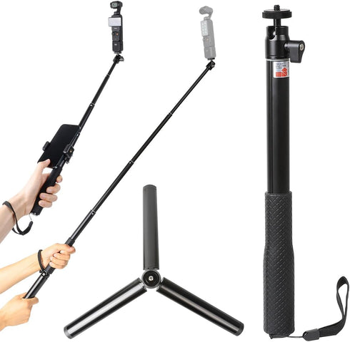 Leenconghui 37inch Selfie Stick Gimbal Extension Pole+Tripod Mount Kit fit for DJI Osmo