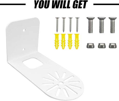 Metal Wall Mount Holder for Google Nest Indoor 2nd Generation Wired Security Cam, White