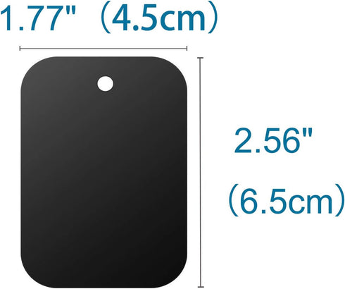 Mount Metal Plate(12Pack) for Magnetic Car Mount Phone Holder with Full Adhesive for Phone Magnet, Magnetic Mount, Car Mount Magnet-12X Rectangular (Black)