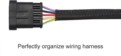 25ft 1.5 inch PET Expandable Braided Sleeving, Black, by Alex Tech