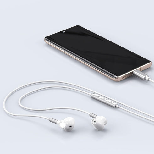 USB C Headphones, Wired Earbuds with Microphone for Samsung Galaxy S23 Ultra S22 S21 FE S20 A54 A53, USB Type C
