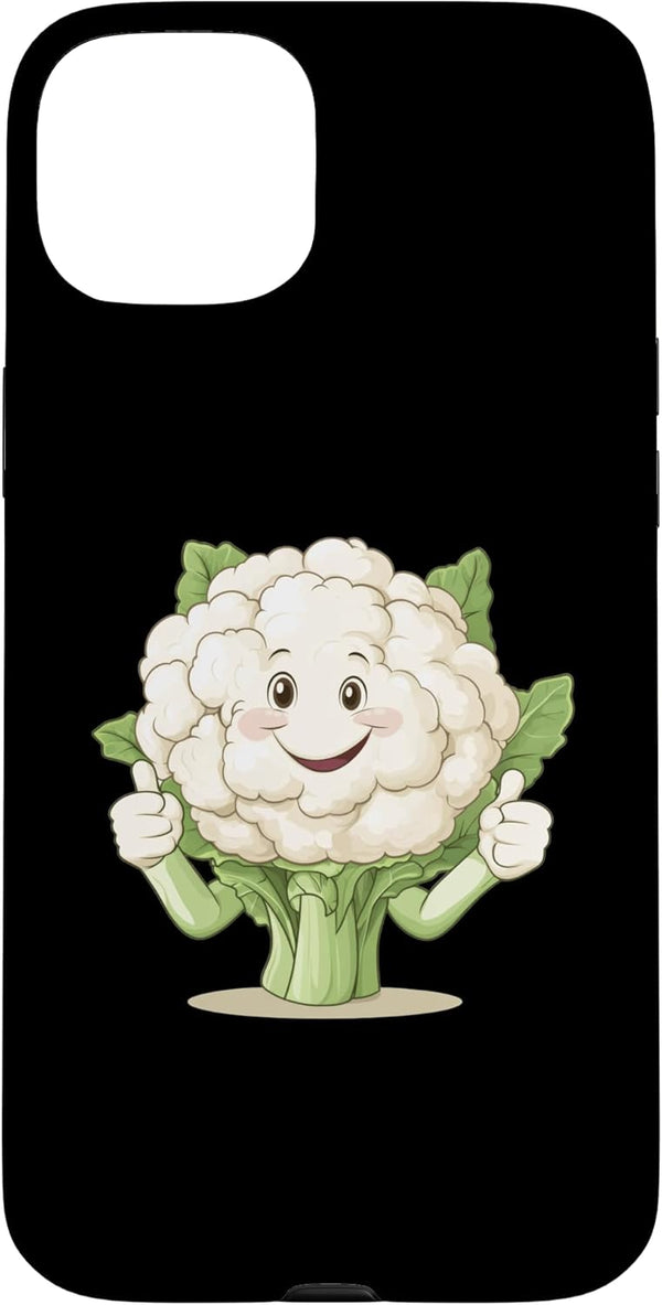 Cauliflower Brassica Oleracea Vegetable Designs iPhone 15 Plus Cauliflower Smiling With A Thumbs Up Case