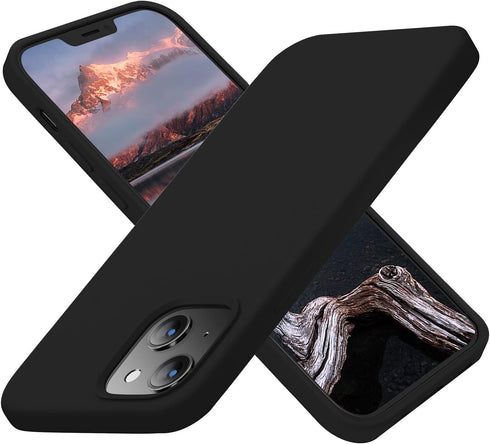 Cordking Ultra Slim Shockproof Case for iPhone 13 & 14, 6.1", Black, with Soft Anti-Scratch Microfiber Lining.
