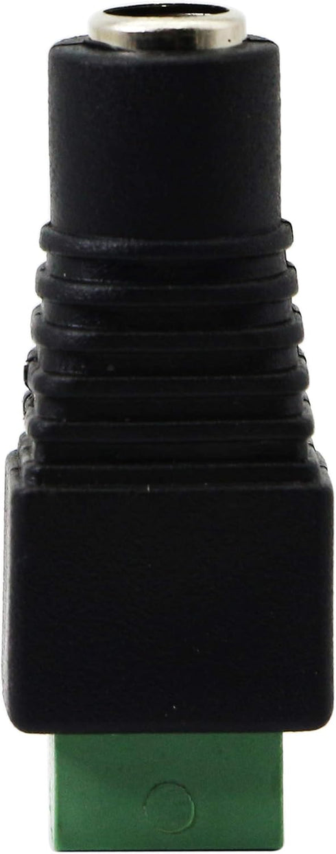 zdyCGTime DC 5.5 X 2.1mm Adapter, 2.1 X5.5mm Female Barrel Power Jack to 2 Pin/Way Female Bolt Connector