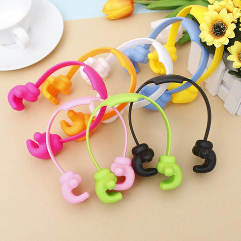 Kichvoe 2pcs Thumbs Gesture Phone Holders Creative Smartphone Racks Portable Desktop Phone Support Stands for Office