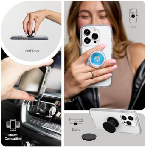 PopSockets Tranquil Aura Phone Grip & Stand - Light Blue