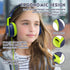 Kids Headphones, Volume Limited 85/96dB Wired Over-Ear/On-Ear Foldable Headset with Mic for School, PC, Tablet (Deep