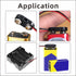 9 Volt Battery Connectors, 6 Pcs I-Type 9v Battery Connector Buckle with Wires, Hard Plastic Shell, 5.9in