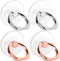 Cell Phone Ring Holder, 360° Rotation Transparent Finger Ring Kickstand, Clear Compatible with Most Phones, 2 Silver +