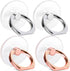 Cell Phone Ring Holder, 360° Rotation Transparent Finger Ring Kickstand, Clear Compatible with Most Phones, 2 Silver +