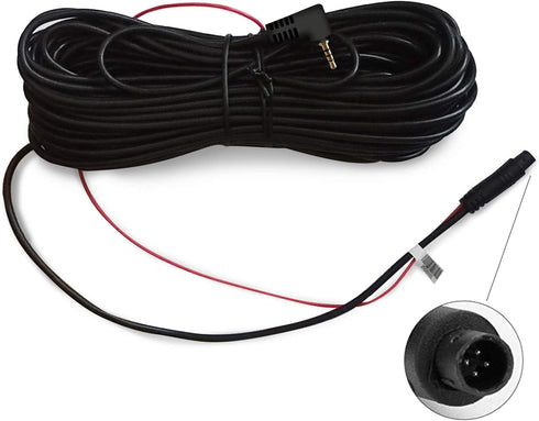 REDTIGER 33Feet Backup Camera Longer Replacement Cable for Dash Cam(4 pin,2.5mm)