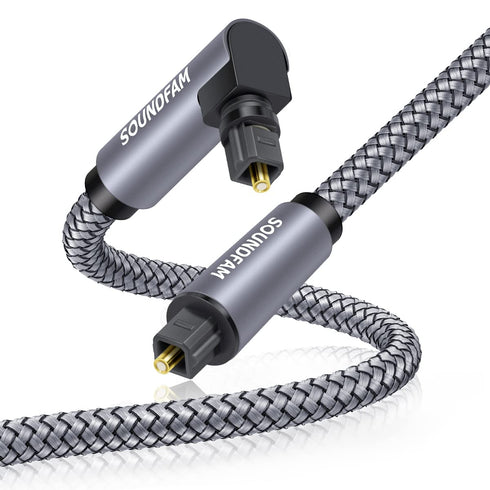 90 Degree Optical Audio Cable 16ft/5M Right Angle Toslink Cable Male to