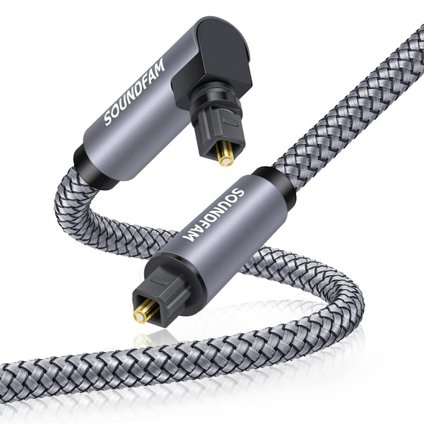 90 Degree Optical Audio Cable 16ft/5M Right Angle Toslink Cable Male to
