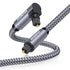 90 Degree Optical Audio Cable 16ft/5M Right Angle Toslink Cable Male to