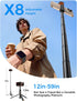 MAGIC JOHN 59" Automatic Pop-up Phone Tripod, Extendable Selfie Stick for iPhone, Selfie Stick Tripod with Detachable