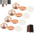 4Pcs Speaker Spikes Stands, HiFi Isolation Stand Cone Shockproof Base Pad with Non-Slip Rubber Rings for Audio