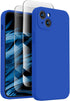 FireNova iPhone 14 Case, Klein Blue Silicone with Camera Protection & 2 Screen Protectors, 6.1" Soft Microfiber Lining.