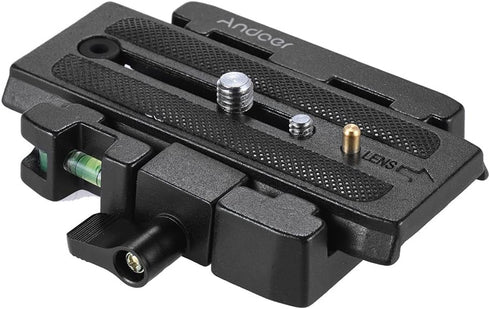 Andoer Quick Release Plate for Camera Tripod, Compatible with Manfrotto 501 500Ah 701HDV 503HDV Q5 Head
