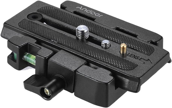 Andoer Quick Release Plate for Camera Tripod, Compatible with Manfrotto 501 500Ah 701HDV 503HDV Q5 Head