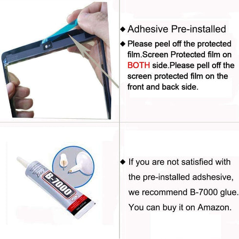 Touch Screen Digitizer for 2017 iPad 9.7 (A1822, A1823) Front Glass Replacement with Home Button & Tool Kit