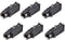 uxcell PCB Mount 6.35mm 3 Pin Socket Headphone Stereo Jack Audio Video Connector, Black, 6Pcs
