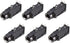 uxcell PCB Mount 6.35mm 3 Pin Socket Headphone Stereo Jack Audio Video Connector, Black, 6Pcs