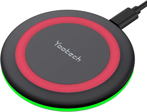 Yootech Wireless Charger, 10W Max Fast Wireless Charging Pad Compatible with iPhone 15/15 Plus/15 Pro Max/14/13/SE