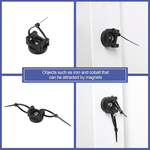120 (22 mm) Yookeer Pieces Magnetic Zip Tie Mount Multipurpose Cable Holder Magnets Magnetic Wire Management Bases