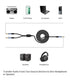 Menewstart 1/8" 3.3FT, 3.5mm Sets TRS Stereo Splitter Cable Black, Male to Dual Male, Y-Splitter Stereo Audio Cable