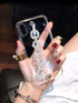 BONITEC Jesiya Clear Bracelet Case for iPhone Xs Max with 3D Glitter Sparkle Bling Strap