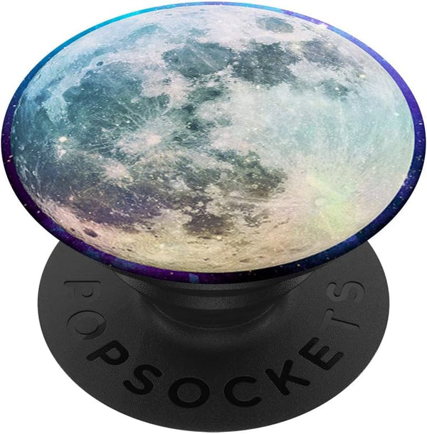 PopSockets Standard PopGrip Moon Lunar Surface Full Space Galaxy Gray Green White