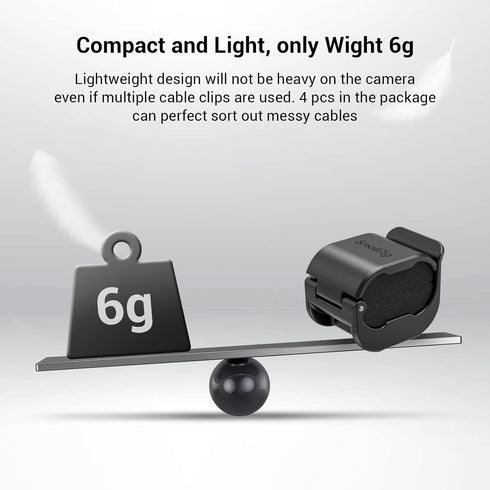 SMALLRIG (4 2-7mm Camera Clamp pcs) for HDMI/SDI/Microphone Cable, DSLR Camera Cable Lock Mount Support