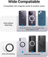 FENNIDICE 17 16 15 14 13 12 Transparent Magnetic Phone Grip Holder, Compatible for Magsafe Phone Grip, Collapsible