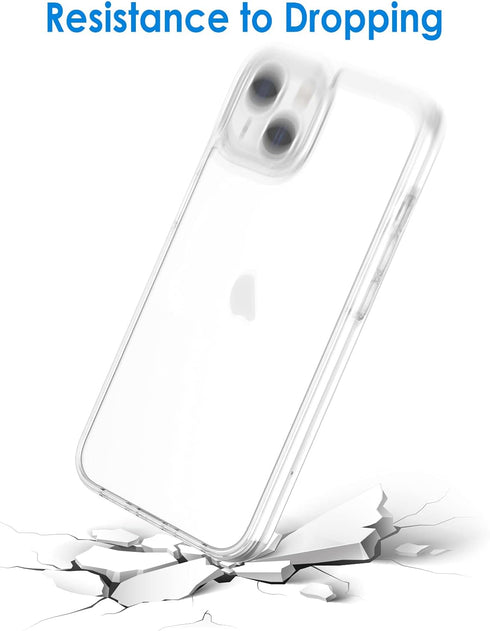 JETech 13 6.1-Inch, Case for iPhone Non-Yellowing Shockproof Phone Bumper Cover, Anti-Scratch Clear Back (Clear)