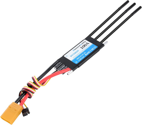 100A 2-6S 5V/6V 8A XT90 4.0mm DH Waterproof Brushless ESC Electronic Speed Controller with BEC and Banana Head