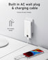VEEKTOMX 10000mAh, Pack 17/16/15/14, Portable Charger with Built in Cables Power Bank for iPhone with AC Wall Plug
