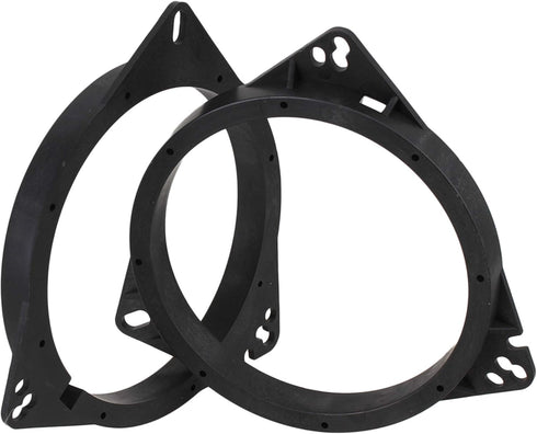 RDEXP 2PCS Black Plastic 6.5 Inch Car Speaker Adapters Mount Plates for Larger Speakers Replacement for Nissan