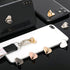 Moxweyeni 8 Pcs Cell Phone Finger Ring Adhesive Metal Phone Finger Grip Loop Stand Heart Grip Holder Charm Hook for DIY