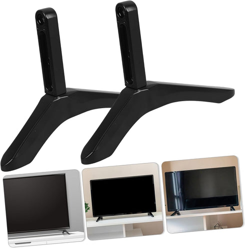 GLSTOY 1set Tv Table Support Stand Base for LCD Led Flat Screen Tvs Sturdy Design Safe Use Features Replacement for Old