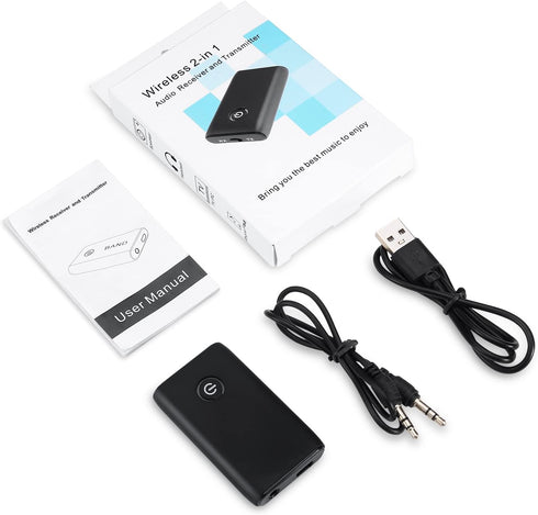 Aux Bluetooth Adapter for Car, Bluetooth 5.0 Transmitter Receiver, Portable Wireless Audio Receiver