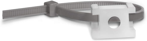 THE CIMPLE CO Cable Tie Base Saddle Mount - Wire Holder Organizer, 100 Pack, White Zip Tie Mounting Block