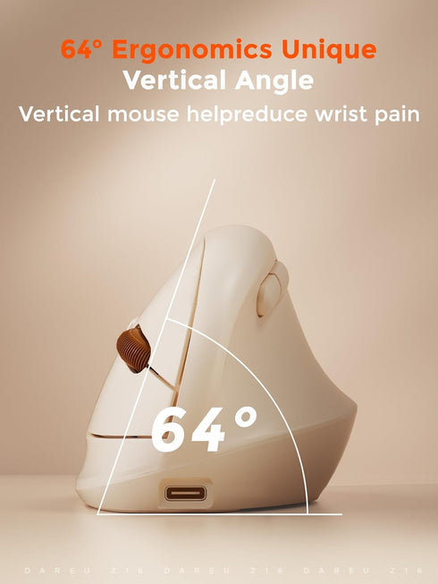 DAREU Hands,2.4GHz Strain,3 Ergonomic Vertical Wireless Mouse for Small / BT Optical Vertical Mice with Ergo Design